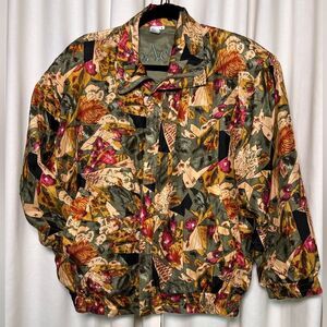 Vintage Silk Jacket 🌺 CoAco 🌺 excellent condition 🌺 oversized 🌺 small